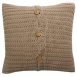Kidsdepot Manta Cable Kussen taupe 2 stuks