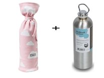 Meyco Little Clouds Roze Kruikenzak Inclusief Kruik