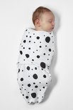 Swaddle Meyco Inbakerdoek 0-3mnd. Dots Zwart