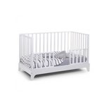 Childhome Ledikant omvormbaar 70 x 140 Wit + frame wit