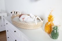 Childhome rieten verschoningsmand naturel met matras