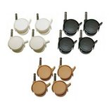 Bopita Set Wieltjes 50mm met rubber zwart