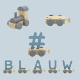 Houten Treinletter Z Blauw