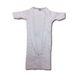 Beeren Bodywear baby Slaapzak lange mouw wit-roze 70cm.
