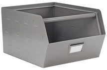 Kidsdepot Pure Metalen Bak Stapelbaar Zilver