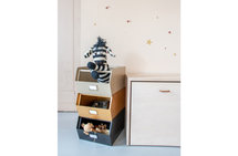 Kidsdepot Pure Metalen Bak Stapelbaar Wit