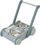 Little Dutch Houten Blokkenkar Blauw