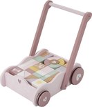 Little Dutch Houten Blokkenkar Roze