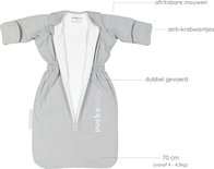 Puckababy Slaapzak The Bag Newborn Grey Stripe