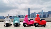 Electrische Vespa Scooter Roze
