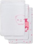 Jollein Washandjes Hydrofiel Funny Bear Pink