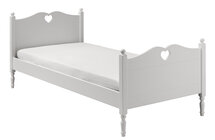 Ledikant Emma met hartje 90x200 wit WINKELMODEL