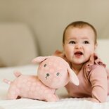 Snuffie knuffel 25cm pink flower GRS