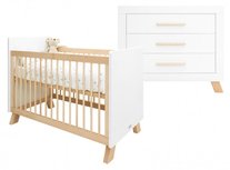 Bopita Lisa Babykamer 2-delig Wit Naturel Bopita Lisa Babykamer 2-delig Wit Naturel