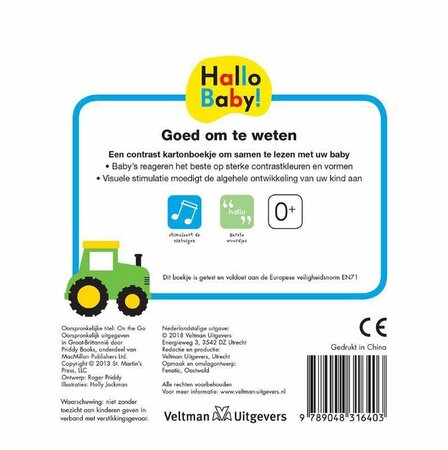 Kartonboek Hallo Baby! Onderweg