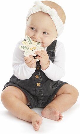 Sophie de Giraf 5-Senses bijtring blad in witte geschenkdoos