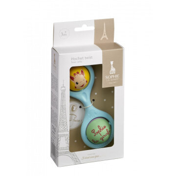 Sophie de giraf Twist rattle in beige geschenkdoosje