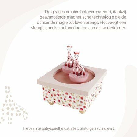 Sophie de Giraf Muziekdoosje Roze