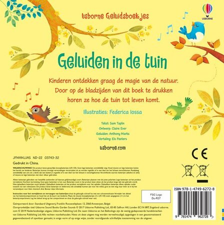 Usborne Geluidsboekjes: Geluiden in de tuin