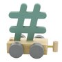 Houten Treinletter Hashtag Groen