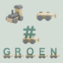 Houten Treinletter R Groen